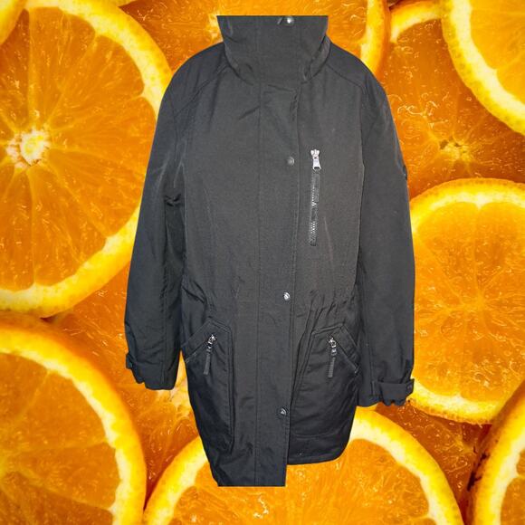 Calvin Klein Women's Black Water Resistant Wind Protection Utility Jacket Size L - Picture 14 of 14
